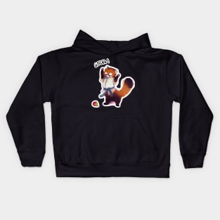 Suprised Red Panda Judo Fighter Kids Hoodie